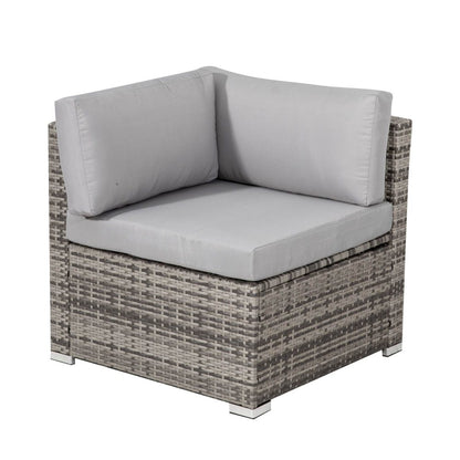 8PC Outdoor Dining Set Wicker Table &amp; Chairs-Grey V264-OTF-511S-LGR