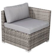 8PC Outdoor Dining Set Wicker Table &amp; Chairs-Grey V264-OTF-511S-LGR