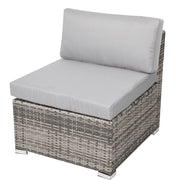 8PC Outdoor Dining Set Wicker Table &amp; Chairs-Grey V264-OTF-511S-LGR