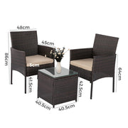Dreamo Delightful 3 Piece Bistro Set V264-OTF-520S-BGE-US