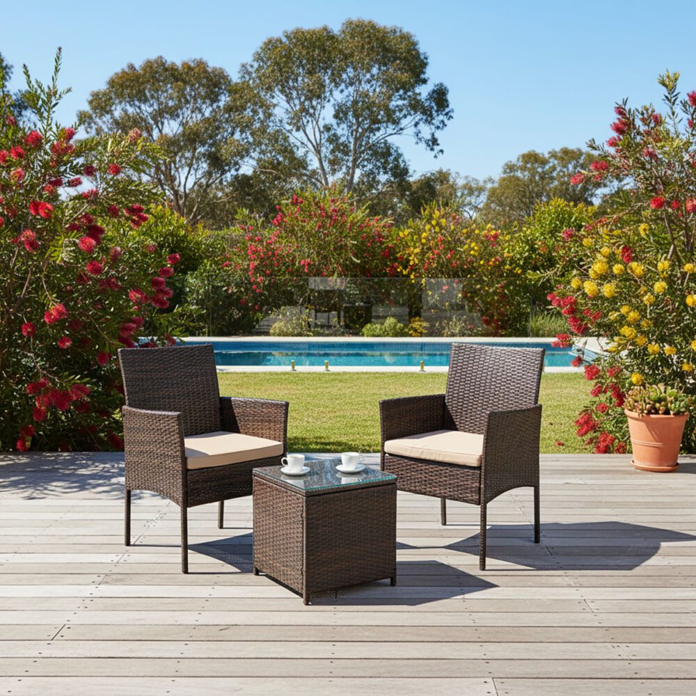 Dreamo Delightful 3 Piece Bistro Set V264-OTF-520S-BGE-US