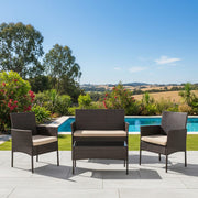 Breeze 4-Seat Wicker Outdoor Lounge Set V264-OTF-521S-BGE-US