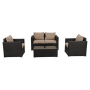 Harmony Haven Outdoor Sofa Set V264-OTF-525S-BRBGE-US-5PC