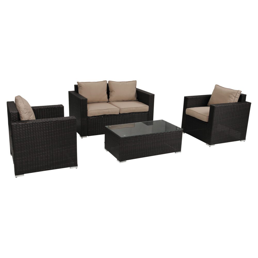 Harmony Haven Outdoor Sofa Set V264-OTF-525S-BRBGE-US-5PC