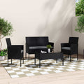 4 Seater Wicker Outdoor Lounge Set-Black V264-OTF-529S-BLK