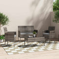 4 Seater Wicker Outdoor Lounge Set – Mixed Grey V264-OTF-529S-LGR