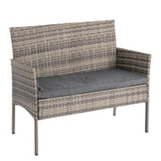 4 Seater Wicker Outdoor Lounge Set – Mixed Grey V264-OTF-529S-LGR