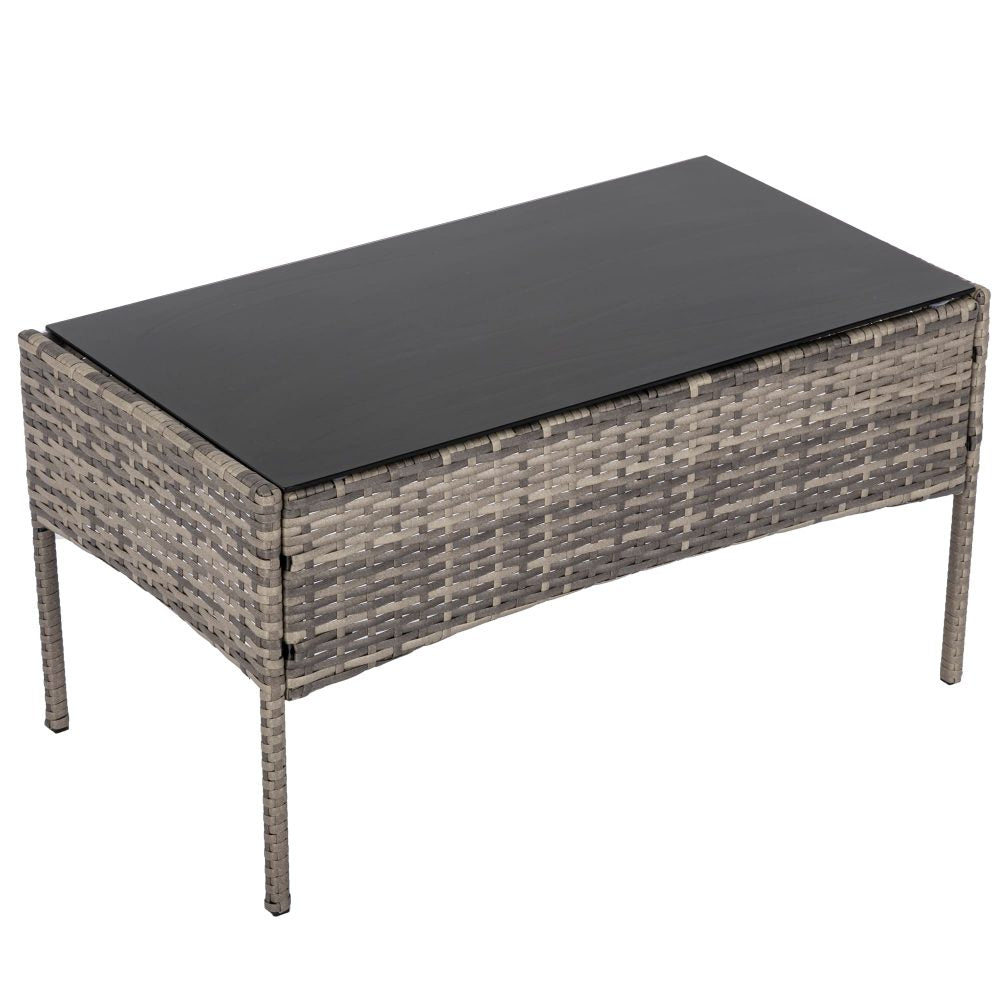 4 Seater Wicker Outdoor Lounge Set – Mixed Grey V264-OTF-529S-LGR