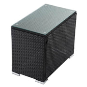 Black Wicker End Table V264-OTF-530S-BLK-1