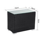 Black Wicker End Table V264-OTF-530S-BLK-1