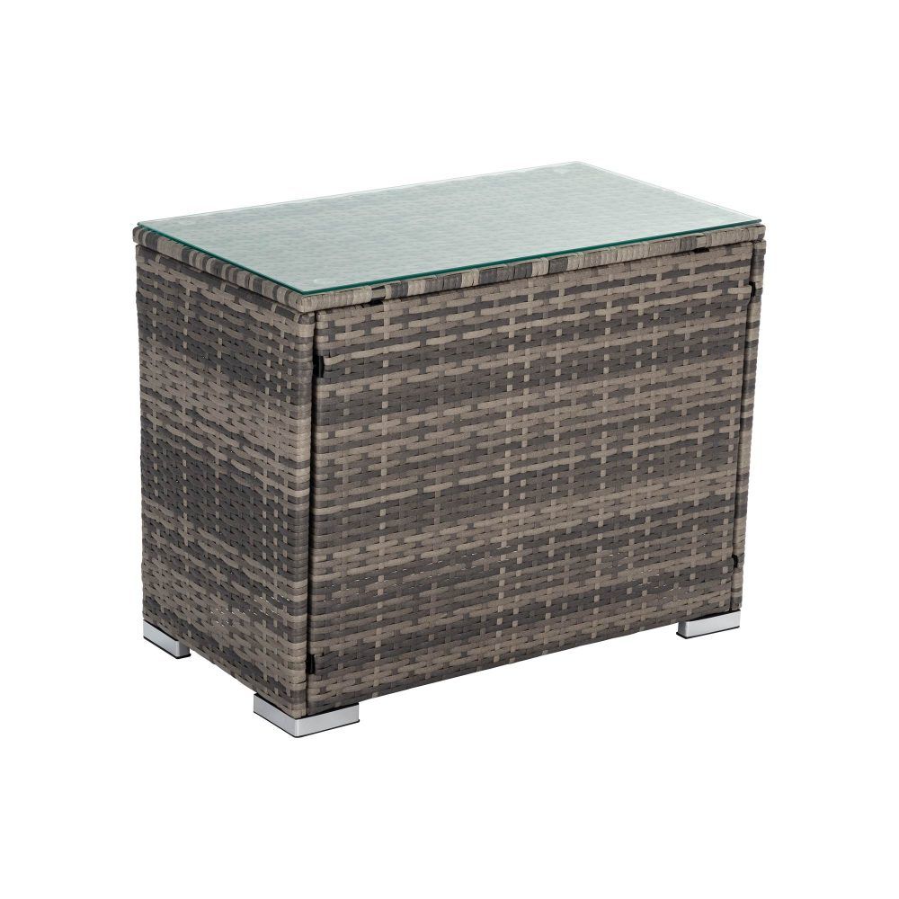 7PC Outdoor Wicker Lounge with Storage Corner (Grey) V264-OTF-530S-LGR-OTF-508-LGR