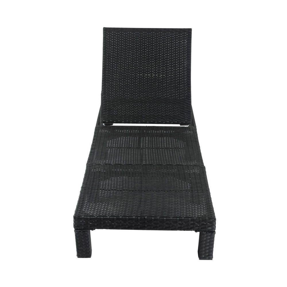 Black Rattan Sunlounge Set with Joining Coffee Table V264-OTF-531S-BLK-OTF-515S-BLK