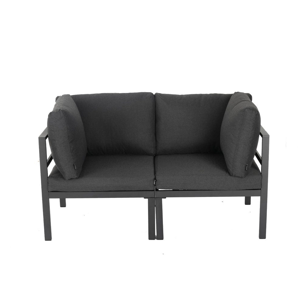 Outdoor Minimalist Charcoal Grey 7-Piece Lounge Set V264-OTF-534A-BLK-7PC