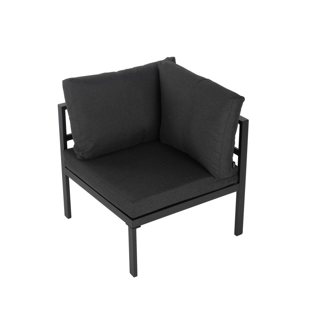 Outdoor Minimalist Charcoal Grey 7-Piece Lounge Set V264-OTF-534A-BLK-7PC