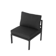 Outdoor Minimalist Charcoal Grey 7-Piece Lounge Set V264-OTF-534A-BLK-7PC