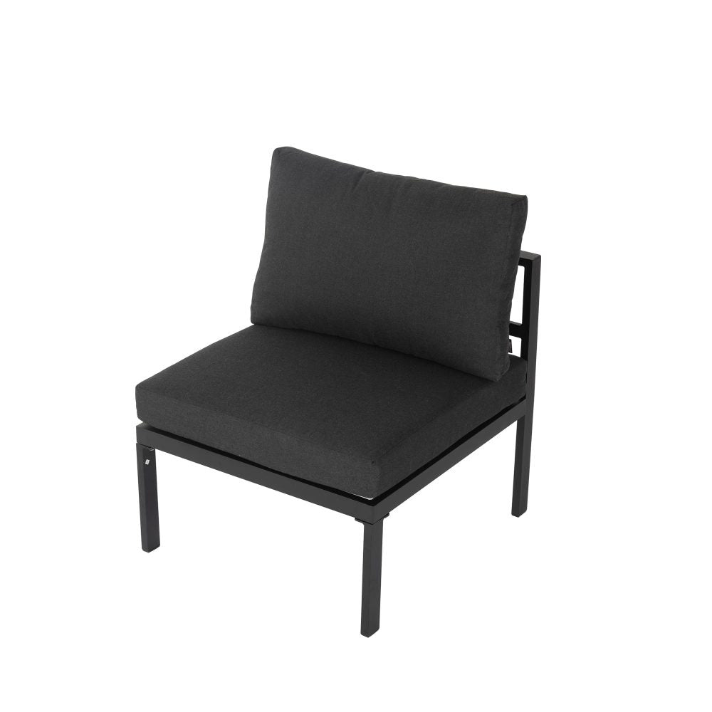 Outdoor Minimalist Charcoal Grey 7-Piece Lounge Set V264-OTF-534A-BLK-7PC