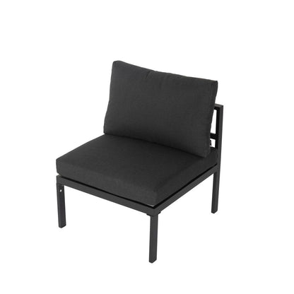 Outdoor Minimalist Charcoal Grey 7-Piece Lounge Set V264-OTF-534A-BLK-7PC