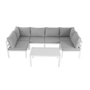 Outdoor White Modern 7 Piece Lounge Set V264-OTF-534A-WHE-7PC