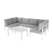 Outdoor White Modern 7 Piece Lounge Set V264-OTF-534A-WHE-7PC