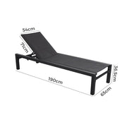 Adjustable Outdoor Sun Lounger in Aluminium Dark Grey V264-OTF-536A-DGR-NA-1