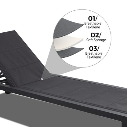 Adjustable Outdoor Sun Lounger in Aluminium Dark Grey V264-OTF-536A-DGR-NA-1