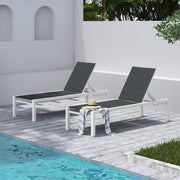 Adjustable Outdoor Sun Lounger in Aluminium White V264-OTF-536A-WHE-NA-1