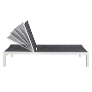 Adjustable Outdoor Sun Lounger in Aluminium White V264-OTF-536A-WHE-NA-1