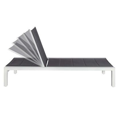 Adjustable Outdoor Sun Lounger in Aluminium White V264-OTF-536A-WHE-NA-1
