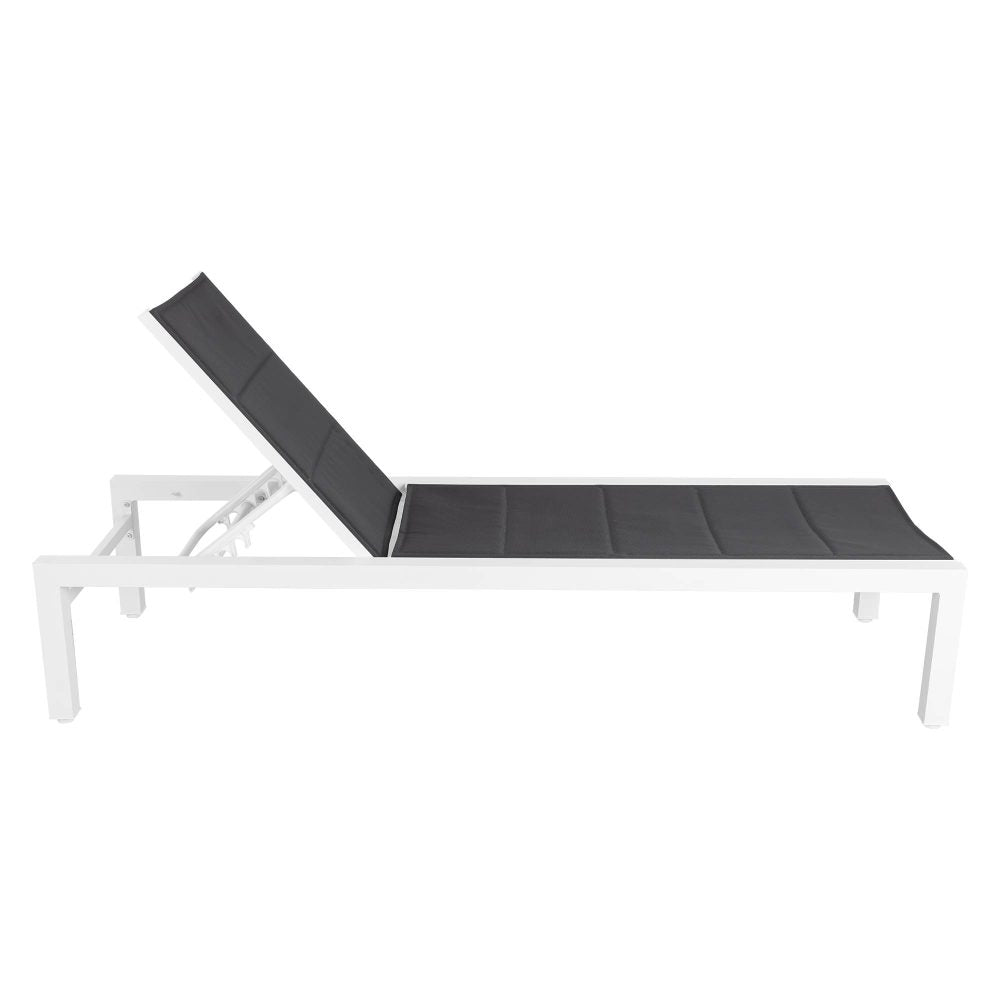 Adjustable Outdoor Sun Lounger in Aluminium White V264-OTF-536A-WHE-NA-1