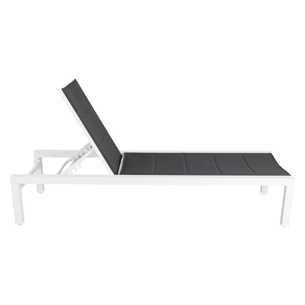 Adjustable Outdoor Sun Lounger in Aluminium White V264-OTF-536A-WHE-NA-1