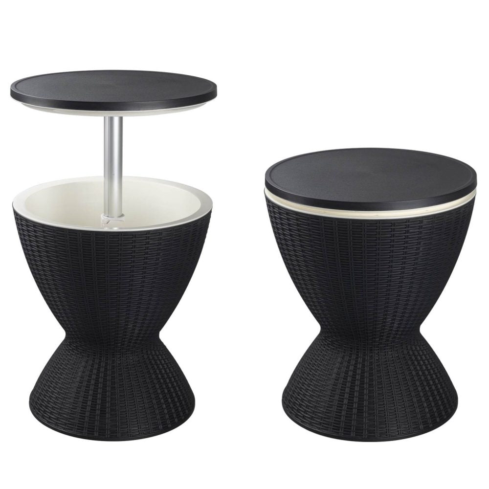 Garden Ice Cooler Table (Black) V264-OTF-537PP-BLK-NA-1