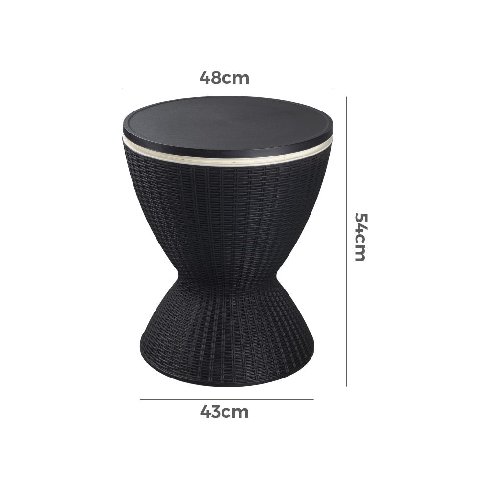 Garden Ice Cooler Table (Black) V264-OTF-537PP-BLK-NA-1