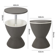 Taupe Ice Bucket Table V264-OTF-537PP-LGR-NA-1