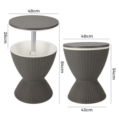 Taupe Ice Bucket Table V264-OTF-537PP-LGR-NA-1