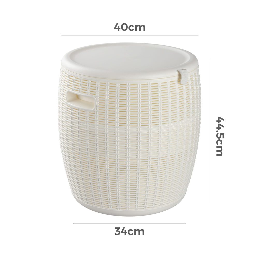 White Outdoor Bar Stool with Storage V264-OTF-538PP-WHE-NA-1