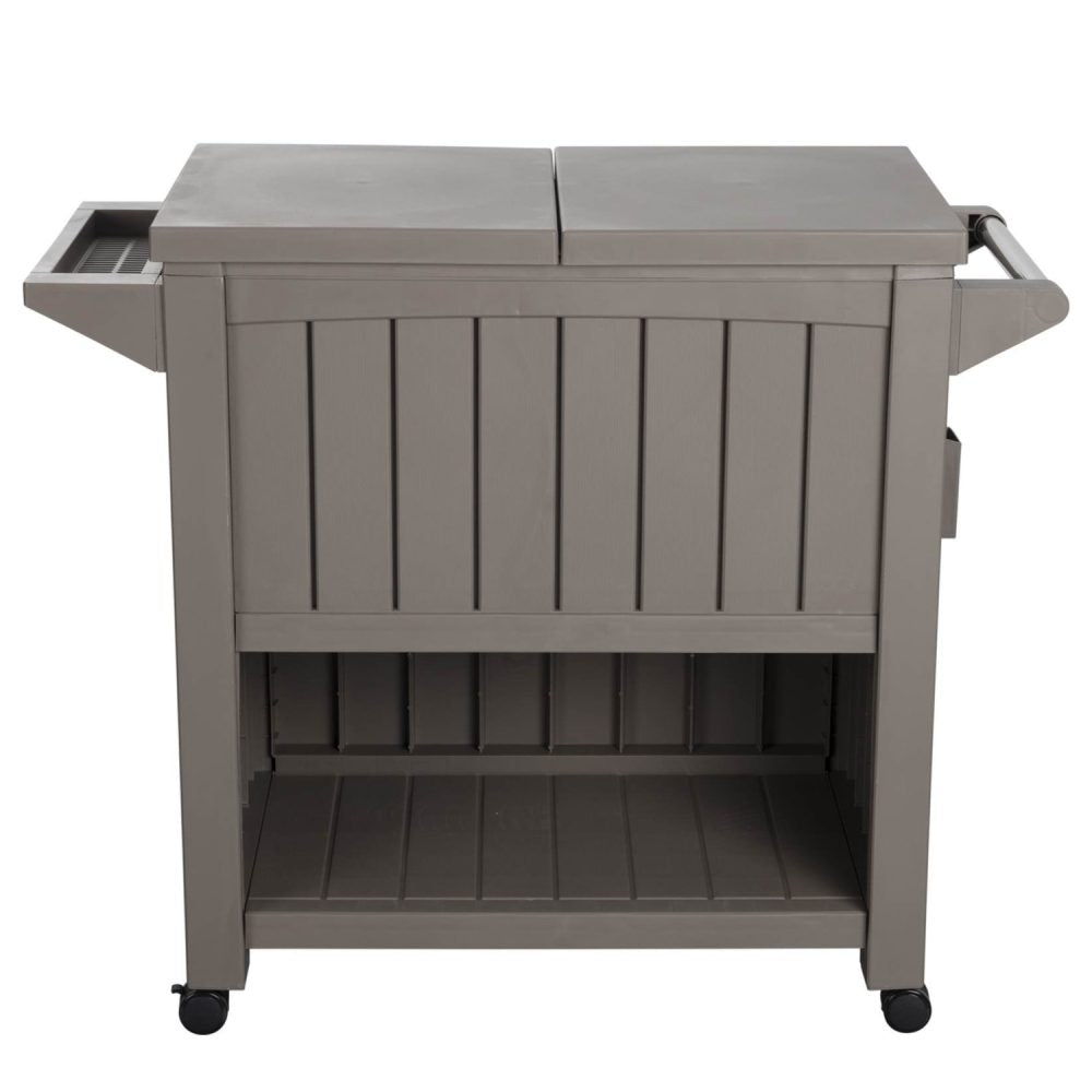 Garden Bar Serving Cart with Cooler (Taupe) V264-OTF-539PP-LGR-NA-1