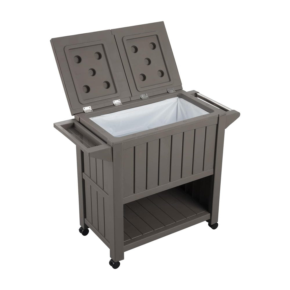 Garden Bar Serving Cart with Cooler (Taupe) V264-OTF-539PP-LGR-NA-1