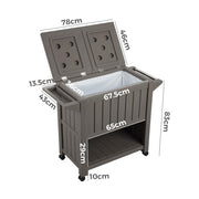 Garden Bar Serving Cart with Cooler (Taupe) V264-OTF-539PP-LGR-NA-1