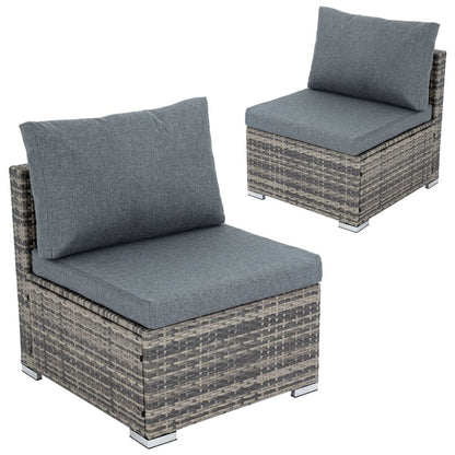 Grey Armless Outdoor Sofa Set V264-OTF-540S-LGR-NA-1