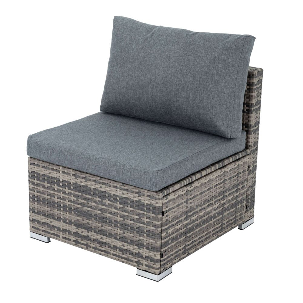 Grey Armless Outdoor Sofa Set V264-OTF-540S-LGR-NA-1