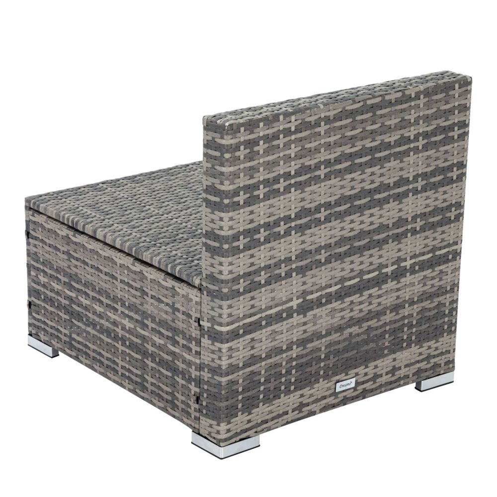 Grey Armless Outdoor Sofa Set V264-OTF-540S-LGR-NA-1