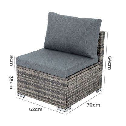 Grey Armless Outdoor Sofa Set V264-OTF-540S-LGR-NA-1