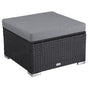 Outdoor wicker ottoman in Black V264-OTF-541S-BLK-NA-1