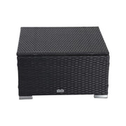 Outdoor wicker ottoman in Black V264-OTF-541S-BLK-NA-1