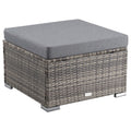 Outdoor wicker ottoman in Grey V264-OTF-541S-LGR-NA-1