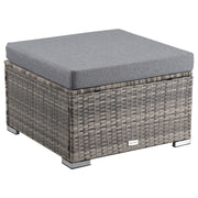 Outdoor wicker ottoman in Grey V264-OTF-541S-LGR-NA-1