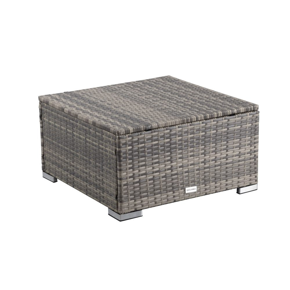 Outdoor wicker ottoman in Grey V264-OTF-541S-LGR-NA-1