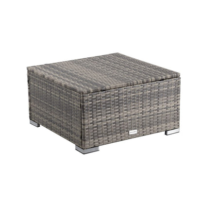 Outdoor wicker ottoman in Grey V264-OTF-541S-LGR-NA-1