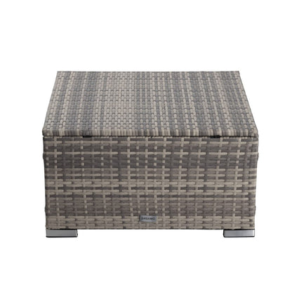 Outdoor wicker ottoman in Grey V264-OTF-541S-LGR-NA-1