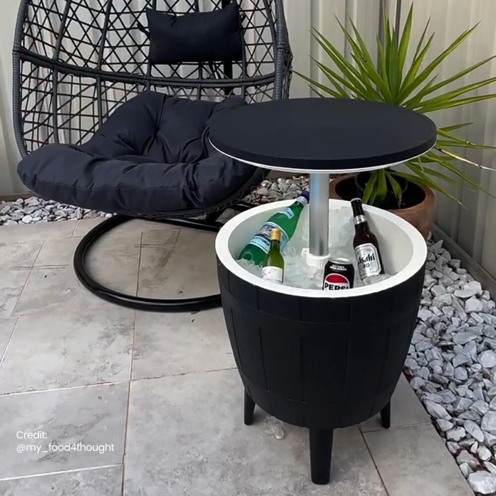 Black Ice Bucket Table V264-OTF-542PP-BLK-NA-1